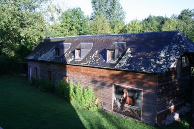 Rear Barn behind Mill with Horse!