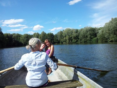 Mill Retreat Centre Rowing boat and lake
